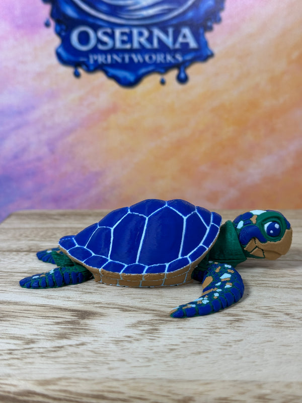 Sea turtle flexi figure shown from an alternate angle