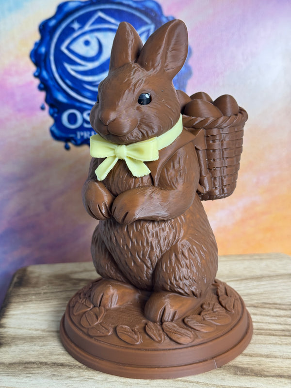 Forever Chocolate Bunny spring decor shown from an alternate angle