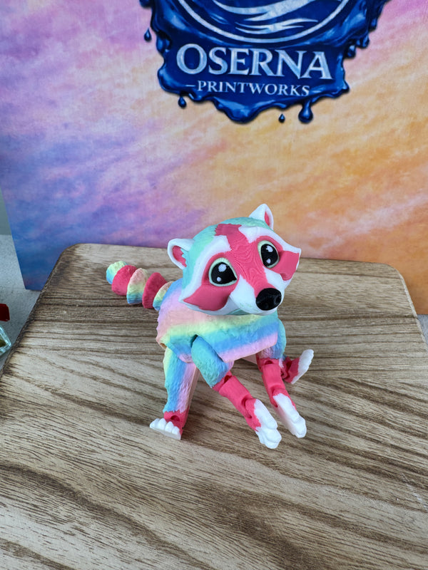 Raccoon animal collectible shown from an alternate angle
