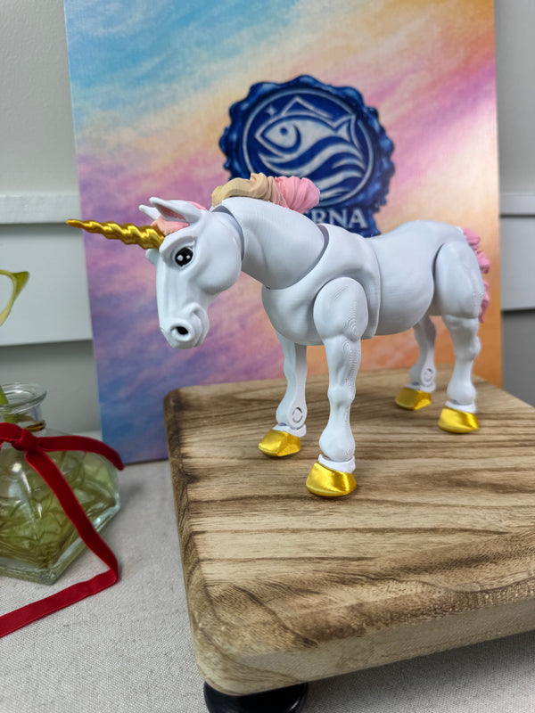 Unicorn fantasy collectible shown from an alternate angle