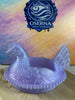 Amethyst purple Hen on a Nest soap dispenser holder without bottle