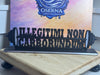 Illegitimi Non Carborundum 3D printed barbell desk sign front view