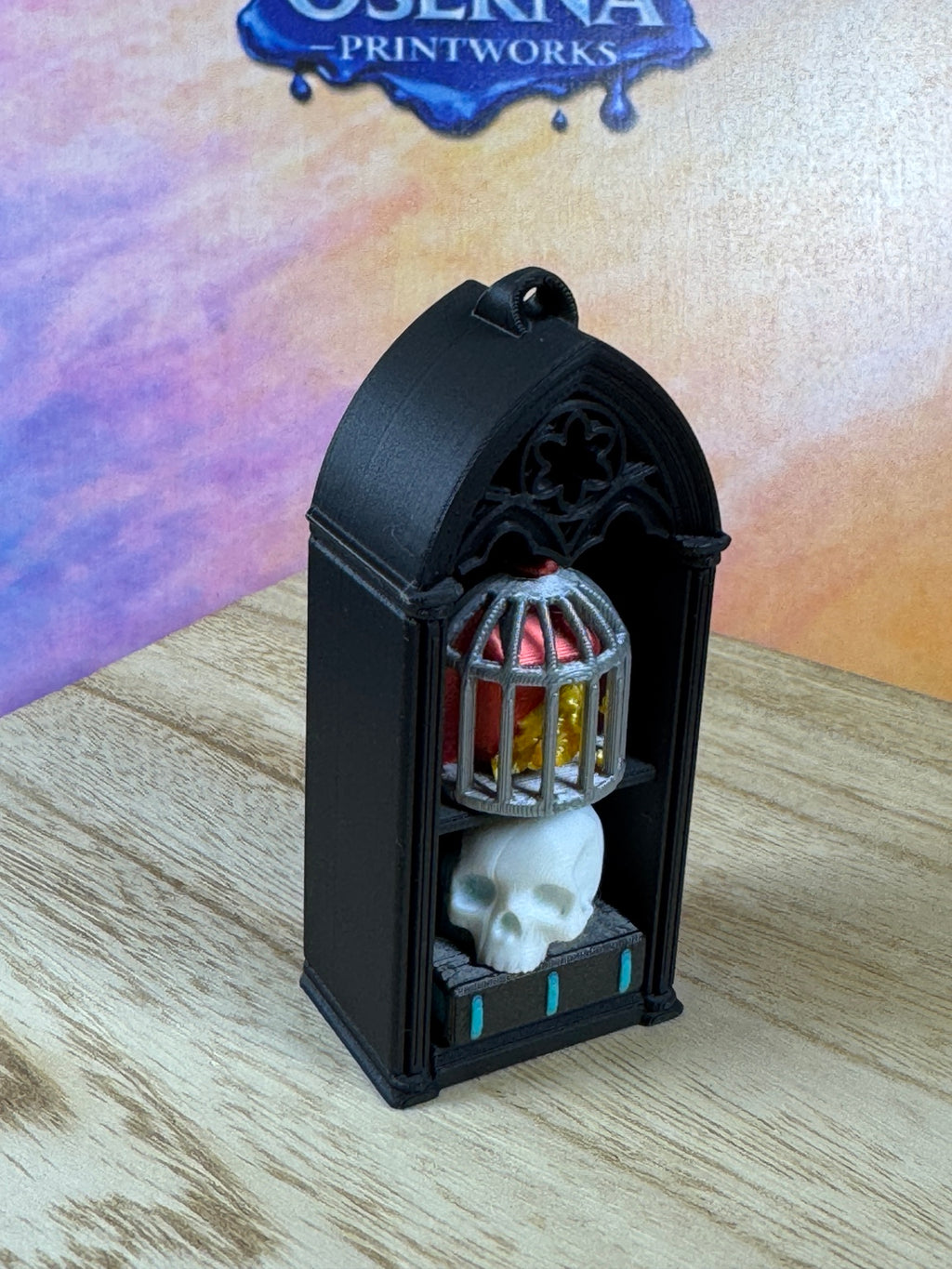 Gothic Skull & Lantern Shelf Multi-Clicker