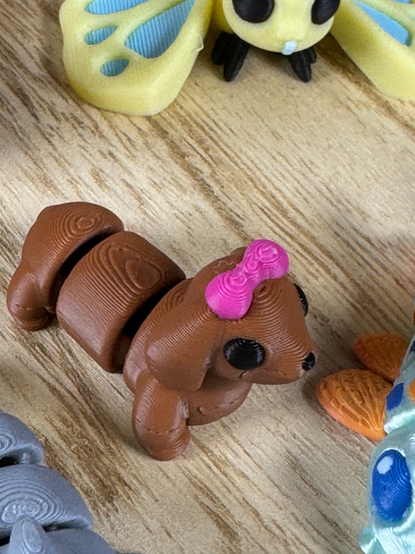 Mini Flexi Dachshund with Bow